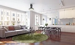 Tappeto rotondo - Denizli (verde)