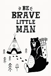Tappeti per bambini - Camping Bear (bianca)
