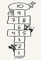 Tappeti per bambini - Hopscotch Animals (bianca)