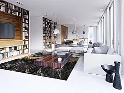 Tappeto Wilton - Padova (nero/bianco/oro)