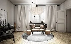 Tappeto rotondo - Esperia (grigio)