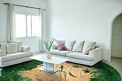 Tappeto rotondo - Positano (beige/verde)