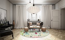 Tappeto rotondo - Satriano (grigio/multi)