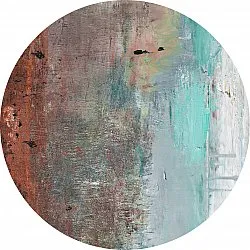 Tappeto rotondo - Andali (grigio/rosso/multi)