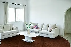 Tappeto rotondo - Bovera (marrone/rosso)