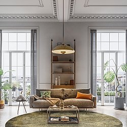 Tappeto rotondo - Taberno (grigio/beige)