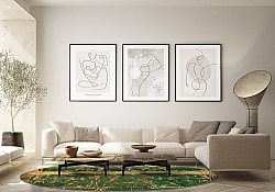 Tappeto rotondo - Cantoria (beige/verde)