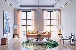 Tappeto rotondo - Tamalous (beige/verde)