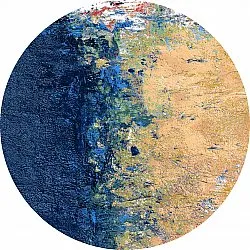 Tappeto rotondo - Sindia (beige/blu)