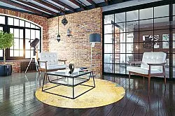 Tappeto rotondo - Palau (oro/beige/blu)
