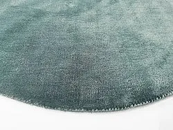 Tappeto rotondo - Recycled PET with viscose look (blu acciaio)