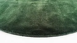 Tappeto rotondo - Recycled PET with viscose look (verde)