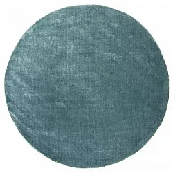 Tappeto rotondo - Recycled PET with viscose look (blu acciaio)