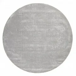 Tappeto rotondo - Recycled PET with viscose look (grigio)