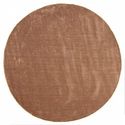 Tappeto rotondo - Recycled PET with viscose look (bruin)