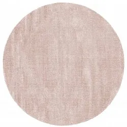 Tappeto rotondo - Recycled PET with viscose look (bruin chiaro)