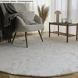 Tappeti rotondi - Aranga Super Soft Fur (bianco)