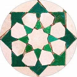 Tappeto rotondo - Chia (verde/beige)