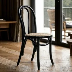 Sedia - Bistro (rattan/nero) - 2 pezzi
