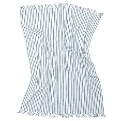 Coperte - Rumi stripe cotton throw (azzurro chiaro/blu navy/crema)