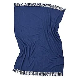 Coperte - Veya cotton throw (blu navy)