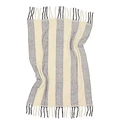 Coperte - Plaid in misto lana - Beatriz Stripe (bianco/nero)
