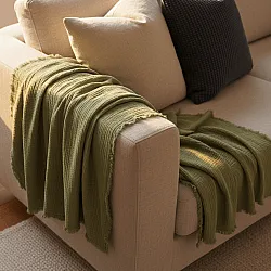 Coperte - Plaid in mussola - Dorena (verde)