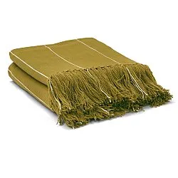 Coperte - Plaid in cotone - Martina Stripe (verde/bianco)