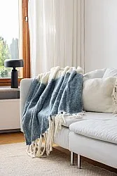 Coperte - Plaid in misto lana - Carrie (blu)