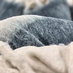 Coperte - Plaid in misto lana - Carrie (blu)