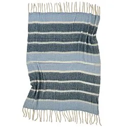 Coperte - Plaid in misto lana - Charlotte (blu)