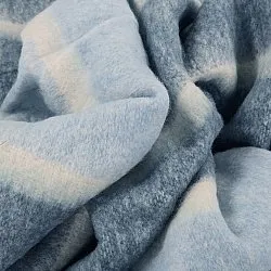 Coperte - Plaid in misto lana - Charlotte (blu)