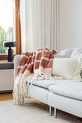 Coperte - Plaid in misto lana - Charlotte (rosa)