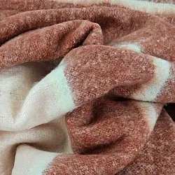 Coperte - Plaid in misto lana - Charlotte (rosa)