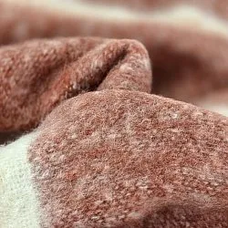 Coperte - Plaid in misto lana - Charlotte (rosa)