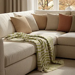 Coperte - Plaid in misto lana - Melody (verde/viola)