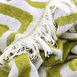 Coperte - Plaid in misto lana - Melody (verde/viola)
