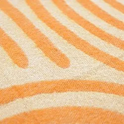 Coperte - Plaid in misto lana - Melody (beige/arancione)