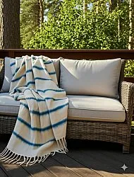 Coperte - Plaid in misto lana - Miranda (blu)