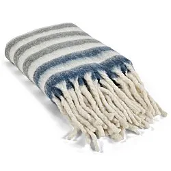 Coperte - Plaid in misto lana - Monica (blu)