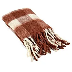 Coperte - Plaid in misto lana - Phoebe (rosa)