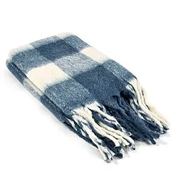 Coperte - Plaid in misto lana - Phoebe (blu)