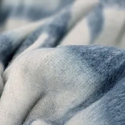 Coperte - Plaid in misto lana - Rachel (blu)