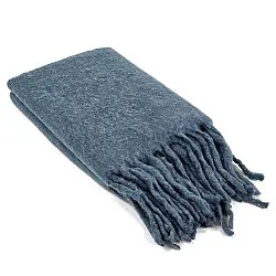 Coperte - Plaid in misto lana - Samantha (blu)