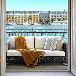 Coperte - Plaid in misto lana - Samantha (giallo)