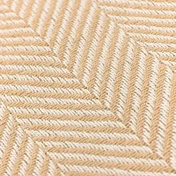 Coperte - Plaid in cotone - Denisa Fishbone (beige/bianco)