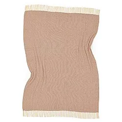 Coperte - Plaid in cotone - Denisa Fishbone (marrone/bianco)
