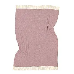 Coperte - Plaid in cotone - Denisa Fishbone (rosso/bianco)