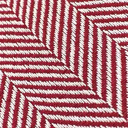 Coperte - Plaid in cotone - Denisa Fishbone (rosso/bianco)