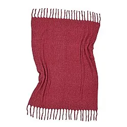Coperte - Plaid in misto lana - Samantha (rosso scuro)